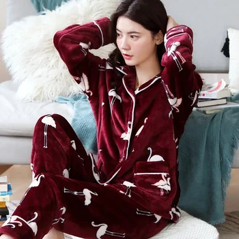 REBEYULI Body Femei Pijamale 2023 Moda Liber Casual Pijamale pentru Femei pentru Toamna si Iarna Coral Catifea Lenjerie de corp Cald