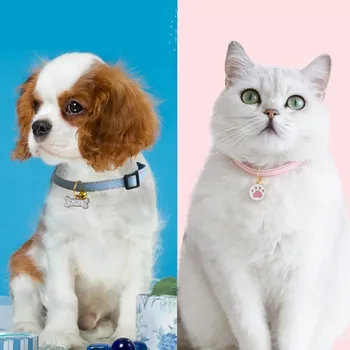 Reglabil Roz Denim Pisică Colier cu Gheare Pandantiv Albastru Jean Guler Pisica cu Clopotel Guler pentru animale de Companie pentru Câini de talie Mică Pisoi Accesorii