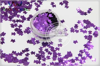 Rezistent la solvenți Solid de Culoare Violet Închis Animal broasca Testoasa Forma Sclipici pentru Unghii și DIY decorare 1Pack =50g
