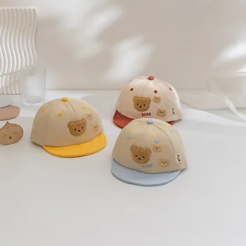 Ursul Desene Animate Copil Nou-Născut Șapcă De Baseball Drăguț Moale Copil Capac Copil De Vara Baieti Fete Margine Plat Pălării De Soare